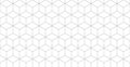 Isometric cube grid seamless pattern. Line isometric grid with editable strokes. Cubic hexagon texture. Rhombus mesh