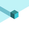 Isometric cube, minimalism concept Royalty Free Stock Photo