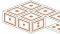 Isometric Cube Pattern. Abstract 3D Geometric Blocks Vector. vector design Generative AI Royalty Free Stock Photo