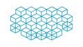 Isometric Cube Pattern Abstract Design Vector, vector design Generative AI Royalty Free Stock Photo
