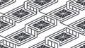 Isometric Cube Pattern, Abstract Geometric Background, vector design Generative AI Royalty Free Stock Photo