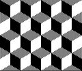 Isometric cube pattern. Cube geometric seamless p