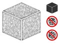 Isometric Cube Polygonal Web Vector Mesh Illustration Royalty Free Stock Photo