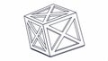 Isometric cube, solid geometric shape for 3D modeling and design projects vector design Generative AI