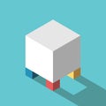 Isometric cube, support, teamwork Royalty Free Stock Photo