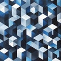 Isometric Cubes: A Three-Dimensional Pattern of Interlocking Cubes, Creating a Dynamic Geometric Visual Effect Royalty Free Stock Photo