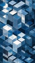 Isometric Cubes: A Three-Dimensional Pattern of Interlocking Cubes, Creating a Dynamic Geometric Visual Effect Royalty Free Stock Photo