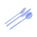 Isometric Cutlery icon. Spoon, forks, knife. restaurant business concept, vector illustration. Fork spoons and knife Royalty Free Stock Photo