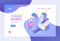 Isometric Cybersecurity Landing Page