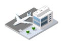 Isometric 3D airstrip Royalty Free Stock Photo