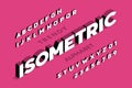 Isometric 3d font design Royalty Free Stock Photo