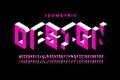 Isometric 3d font design Royalty Free Stock Photo
