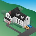 Isometric 3D House Vector Illustration