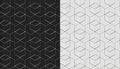 Isometric 3d line cube pattern background