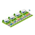 Isometric 3D module block Royalty Free Stock Photo