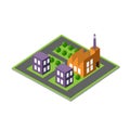 Isometric 3D module block Royalty Free Stock Photo