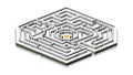 Isometric 3D Square Maze Labyrinth Challenge Vector, vector design Generative AI Royalty Free Stock Photo