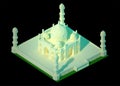 Isometric 3d Taj Mahal