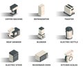 Isometric 3D web icon set.