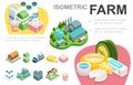 Isometric Dairy Industry Infographic Concept