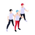 Isometric Dancing Group Icon