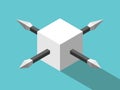 Isometric dangerous spiked cube