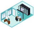 Isometric Data Center Template Royalty Free Stock Photo