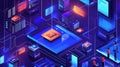 AI-Generated Digital Landscape Royalty Free Stock Photo