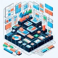 Isometric Data Infrastructure Illustration