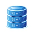 Isometric Data Storage Server Hosting Platform Infrastructure Stacked Royalty Free Stock Photo