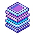 Isometric Database Server Stack: Data Storage, Hosting, and Cloud Computing Concept Royalty Free Stock Photo