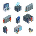 Isometric Datacenter Elements Set