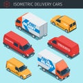 Isometric delivery cars