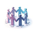 An isometric depiction of community support icon Royalty Free Stock Photo