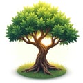 An isometric depiction of healing tree icon Royalty Free Stock Photo