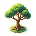 An isometric depiction of healing tree icon Royalty Free Stock Photo