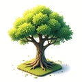 An isometric depiction of healing tree icon Royalty Free Stock Photo
