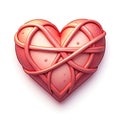 An isometric depiction of hope heart icon Royalty Free Stock Photo