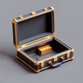 An isometric depiction of a open briefcase icon Royalty Free Stock Photo