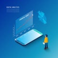 Isometric design concept business strategy. 3d isometric flat design. Analysis data and Investment. Business success. Financial Royalty Free Stock Photo