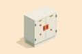 Isometric Design of a Medicine Cabinet With Safety Locks and Minimal Top Section for Secure Storage Royalty Free Stock Photo