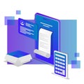 Isometric design online check opportunity conceptual vector