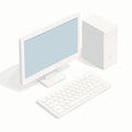 Isometric Desktop Computer Setup vector Royalty Free Stock Photo