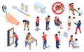 Isometric Diabetes Icons Collection