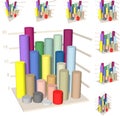 Isometric diagram columns