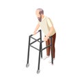 Isometric Disabled Man