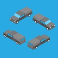 Isometric double cab pickup truck