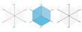 Isometric drawing a thirty degreesangle is applied to its sides. The cube opposite. Isometric Grid vector