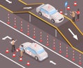 Isometric Driving School Composition