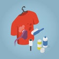 Isometric Dry Cleaning Illustration